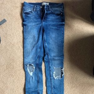 Free People High-Rise Busted Skinny Jeans sz 25